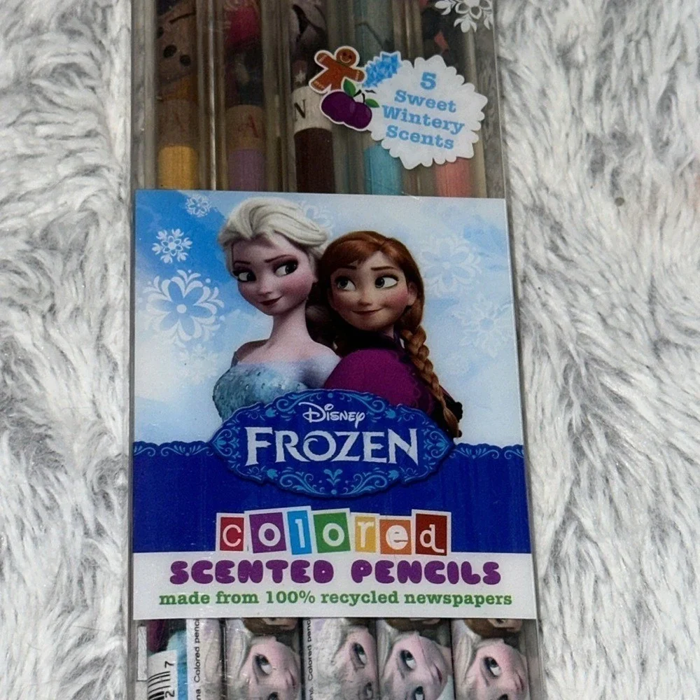Disney Frozen Scented Colored Pencils Scentco Smencils 5 Pack Recycled Newspaper